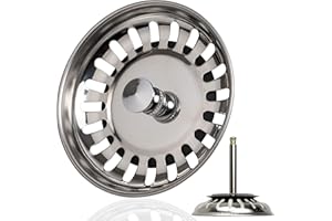 YOUR DAY MATE Strainer Basket Cones, 32 mm Spigot Made of Stainless Steel, Diameter 8 mm, Total Length 37 mm, Replacement Screw Strainer Basket, Replacement Part for Strainer Basket Diameter 78/79/80/82/83/84 mm