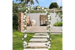 DRYEN Arche de jardin, tonnelle de mariage, pergola en métal, 190 cm de large x 200 cm de haut ou 100 cm de large x 240 cm de haut, à assembler librement, 2 tailles, tonnelle décorative