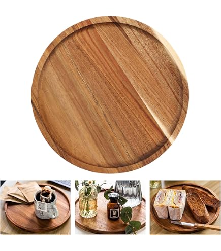 Set Di 3 Vassoi Rotondi Grandi Da 31 Cm In Plastica PP, Per Feste, Bar, Ristorante O Casa