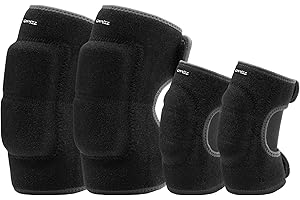 ONTYZZ Genouillères Kids Ajustable Garçons Filles Genouillère de Soutien Genouillère avec Renforts de Protection de Tampon SBR pour la Descente Vélo Danser Volleyball