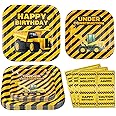 INSPIREYEE 120Pack Construction Birthday Party Supplies Dump Truck Construction Birthday Decorations Construction PartyTableware Set Construction Birthday Plate Construction Napkins Serves 40