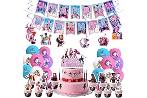 OSOUYY Birthday Party Decorations Dem-ons Hunters Party Supplies Cake Toppers Balloons for Kids Birthday Supplies