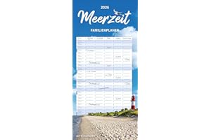 Meerzeit Familienplaner 2026: Wunderschöne Naturaufnahmen und Küsten-Motive von Nord- bis Ostsee. Maritime Urlaubsstimmung im Familienkalender mit 5 ... im Format 21 x 45 cm (Familienplaner Eiland)