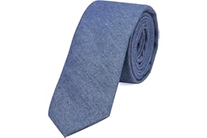 DonDon cravatta stretta da uomo 6 cm cotone