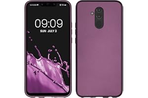 kwmobile Funda para Huawei Mate 20 Lite Carcasa - Case TPU y Silicona Ultrafino - Antigolpes con Bordes elevados - Apto Carga inalámbrica - Lavanda Metalizado