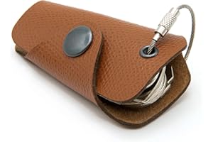 GUGGIARI® PU Leather Key Holder Keyring for Men and Women -Compact 6 Keys Smart Key Holder Wallet - Jingle-Free Key Organiser Keyring