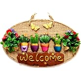 &Ccedil;i&ccedil;eklerin B&uuml;y&uuml;s&uuml; Welcome Yazılı Kapı ve Duvar S&uuml;s&uuml;