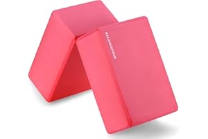 FITVIDS 'BalanceFrom GoYoga Set of 2 High Density Yoga Blocks, 9''x6''x4'' Each [Newest Version]'