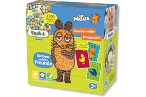 PlayMais MOSAIC Little DieMouse Kit creativo per il fai da te per bambini dai 3 anni in su, oltre 2.300, 6 quadri adesivi a mosaico con motivi di mouse, promuove la creatività e le capacità motorie