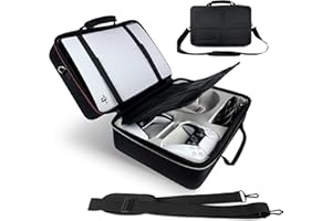 MyGadget Torba kompatybilna z Sony PlayStation 5 Disk | Digital - torba transportowa z paskiem na ramię - również na kontroler | zestaw słuchawkowy | akcesoria - czarny