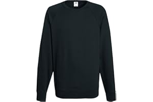 Fruit of the Loom Raglan Sweatshirt Felpa, Opaco Uomo