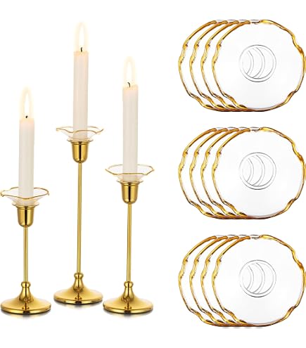 Candelabro Con Forma De Corona Y Anillos Para Rojo 20cm