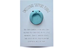 SACRED NEST Emotional Support Pebble | Charming Handmade Worry Stone, Cute Pocket Hug Gift | Anxiety Relief for Kids & Adults | Lovingly Crafted in the UK - Mental Health Gifts to Bring Peace - Turquoise