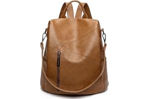KIEPOAR Sac à Dos en PU Cuir Feminin Fille, Anti-vol Sac porté Dos Sac à Bandoulière Élégante avec Nœud Papillon, Sac porté Main Sac d'école à la Mode Multipocket, Sac pour Travail L'école et Voyage
