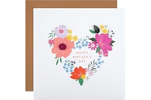 Hallmark Carte de fête des mères - Motif floral contemporain en forme de cœur