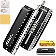 EAST TOP Updated FORERUNNER 2.0 without valves Chromatic Harmonica 12-Hole 48 Tones A Key Chromatic Mouth Organ Harmonica for Adults,Beginners and Students