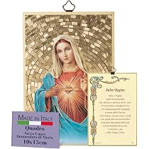 Fratelli Bonella Tableau Madonna De Guadalupe Vintage - Bois Peuplier 8mm - Fabriqué En Italie - 10,7 X 13,3 Cm
