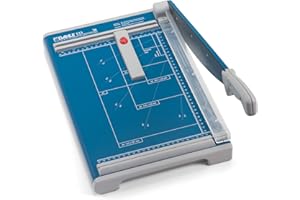 Dahle Cisaille 533 (Capacité de Coupe jusqu'à 15 Feuilles, DIN A4, 340mm de Coupe, Lame Plate, Pression Manuelle) Bleu