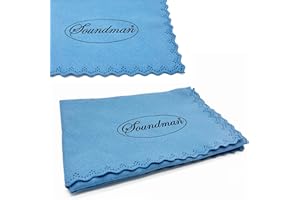 Polishing Cloth (Microfiber) for French Horn, Flugelhorn, Trumpet, Cornet, Alto Horn, Tuba, Euphonium, Baritone, Saxophone, Flute Cleaning Cloth Soundman® Maintenance Care (1pc)