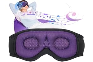 LC-dolida Maschera per dormire con cuffie Bluetooth, 3D Bluetooth, maschera per dormire 3D, maschera per gli occhi per dormire, cuffie per dormire sul fianco, meditazione, regali, gadget per uomini e