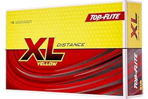 TOP-FLITE Top Flite XL Distance Yellow Golf Balls (15 Pack)