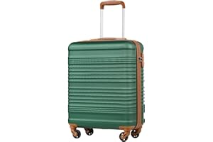 COOLIFE EasyJet Valise Cabine 55 x 40 x 20 cm, Bagages Cabine Bagage à Main Rigide avec Serrure TSA et 4 roulettes Jumelées
