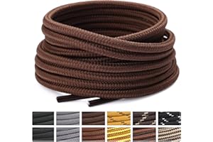 Stepace Lacci per Scarpe Rotondi [2 Paia] Stringhe Scarpe Robuste e Resistenti per Scarpe da Trekking e Scarpe da Scarponi Montagna