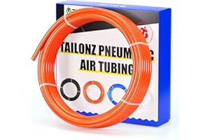 TAILONZ PNEUMATIC Arancione 6 mm OD 10 Metri PU Tubo d'Aria per Linea d'Aria o Trasferimento Fluidi