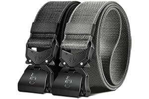 KEMISANT Ceinture Tactique Hommes, Militaire Gréeur Ceinture de Travail pour Heavy Duty Toile en Nylon de 38mm,Remise en Forme Réglable