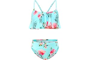 MOON TREE Girls Swimming Costume Kids Bikini Set Two Piece Swimsuit Beach Swimwear Age 3-16