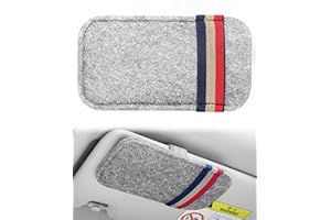Xibao Sonnenbrillenhalter Auto,Brillenhalterung Auto,Brillenhalter Sonnenblende,Sonnenblende Organizer,Automotive Innenraum Visier Zubehör,Geeignet für die Meisten Visiere von Autos (Grau)