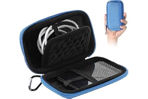 AGPTEK MP3 Reproductor Funda Cubierta para MP3 MP4 iPod Nano iPod Shuffle 4" 2.4" MP3 Reproductor con mosquetón de Metal Clip, Azul