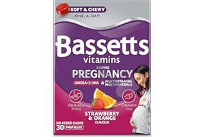 Bassetts Vitamins Pregnancy+ Omega-3 DHA Multivitamins & Multiminerals Strawberry & Orange Flavour 30 Gummy Pastilles