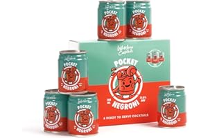 WHITEBOX COCKTAILS Whitebox Single Serve Classic Cocktails: Pocket Negroni, Case of 6, Classic Full Strength Negroni, Ready to Serve, Pre-mixed cocktails