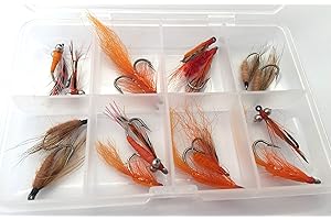 BestCity Fly Fishing Saltwater Shrimp FIRE SET box of 16 flies Sizes 4-8 PACK #318