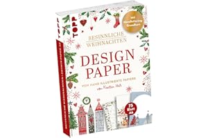‎TOPP Design Paper Besinnliche Weihnachten DIN A6: 75 Motivpapiere (DIN A6, 220 g/m²), in 25 Designs, 16 Seiten Handlettering-Grundkurs, Softcover