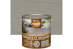 Xyladecor - Vitrificateur pour Sols Intérieurs en Bois Toutes Pièces - Parquets et Escaliers - Haute Résistance - Couleur : Satin Gris Tendance - Quantité : 2,5L - 5324771