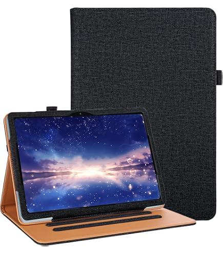 MEMELOKA Custodia In PU Per DOOGEE Tab A9/A9 Pro 10.1 Pollici – Morbida, Con Supporto Pieghevole E Cinturino Da Polso (Nero)