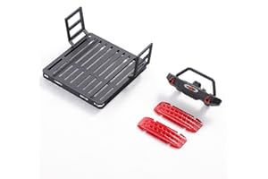 WOWRC 1/18 Thunder Storm RC Crawler Exterior Upgrade Package E1209, Include Rhino Front Bar, Roof Rack, Extrication Panel