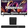 Hisense TV & Soundbar Bundle: 65E7NQTUK PRO TV with Quantum Dot Colour Plus the HS3100 Soundbar with 480W Power, Direct Surging Sound, The Perfect Match for the ultimate Audio-Visual Experience