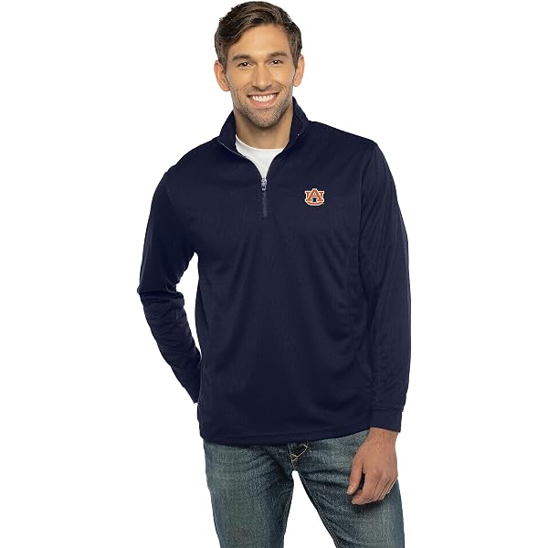 Vantage Apparel Men's Collegiate Micro Mesh Quarter Zip - Indiana Hoosiers, Gray, Large - View #2