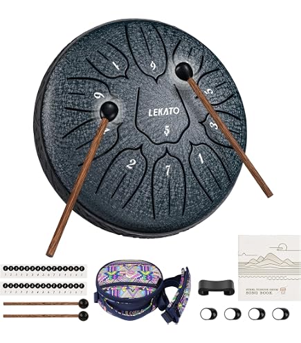 Strumento Percussione Facile Apprendimento Steel Tongue Drum 3 Pollici - 6 Note Handpan Per Meditazione E Yoga Tamburo Percussione Rilassante - 6
