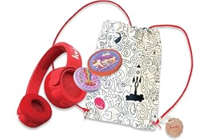 KEKZ (EDEL) Kekz Premium Red Starter Set: Biscuit Earphones Including Cookie Crew Radio Play & Wunderkekz, Exclusive to Amazon with KEKZ Collection Bag (Headphones for Children, Travel Headphones for on the Go &
