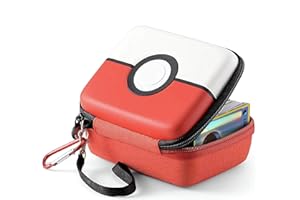 Bheddi 400+ Karten Tragen Tasche für PTCG Karten [Premium] Sammelkarten-Aufbewahrungsboxen (Red & White)