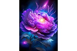 Lunyloer Diamond Painting, Blume Diamond Painting Bilder, Diamond Painting Set Mosaikherstellung für Erwachsene DIY Diamant Kunst Handwerk für Home Wand Décor 30x40cm