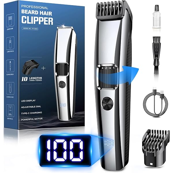 Herren Bartschneider & Haartrimmer Set - 6-in-1 Multigroomer Mit Aufbewahrungsstation