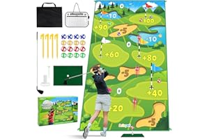 Dr.Rapeti 60 x 40 inch Casual Golf Game Set, Set di Giochi da Golf, Tappetino da Golf per Bambini, Set di Giochi da Golf per Interni/Esterni