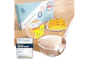 ‎MUTKIND MUTKIND 12x Eckenschutz Baby - (Mit Kleber von TESA) Kantenschutz Baby - Extra starker Halt - Baby Kantenschutz Selbstklebend - Eckenschutz Transparent - Eckschutzkanten (Transparent)