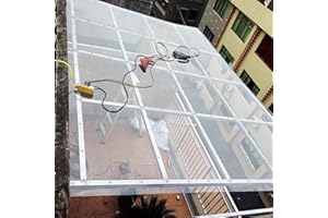 XINGWANGG Placas de Policarbonato Planchas Transparentes Impermeable,Láminas de Repuesto para Exterior,Paneles para Tejado,Toldo Marquesina para Jardín Terraza,con Tornillos,Personalizable (1.56x5m)