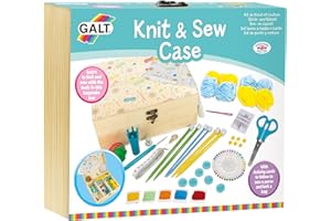 Galt Knit and Sew Kit, Fun Introduction to Sewing and Knitting for Children, Portable Kids Sewing Case, Early Learning Craft Kit for Kids, Children Activity Pack for Girls and Boys, Ages 7 Years Plus